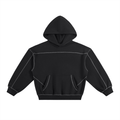 Contrast - Stitched Boxy Fleece Hoodie - Simpleblanks