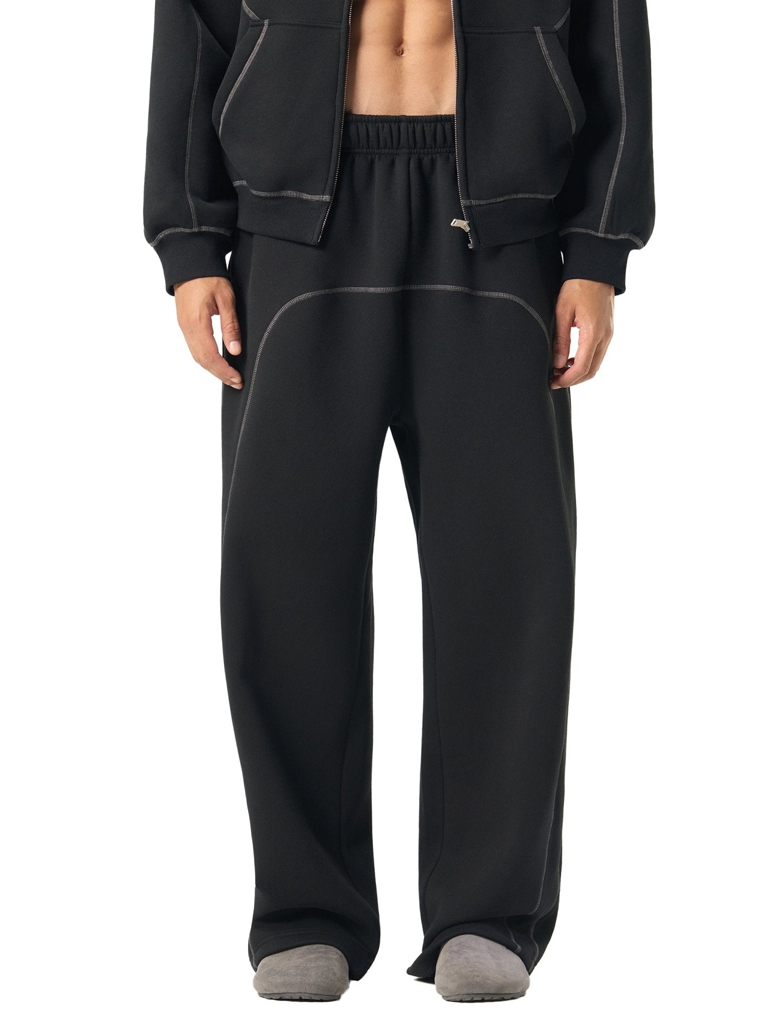 Contrast - Stitched Fleece Sweatpants - Simpleblanks