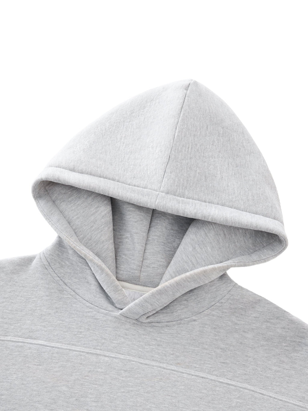 Contrast - Stitched Boxy Fleece Hoodie - Simpleblanks