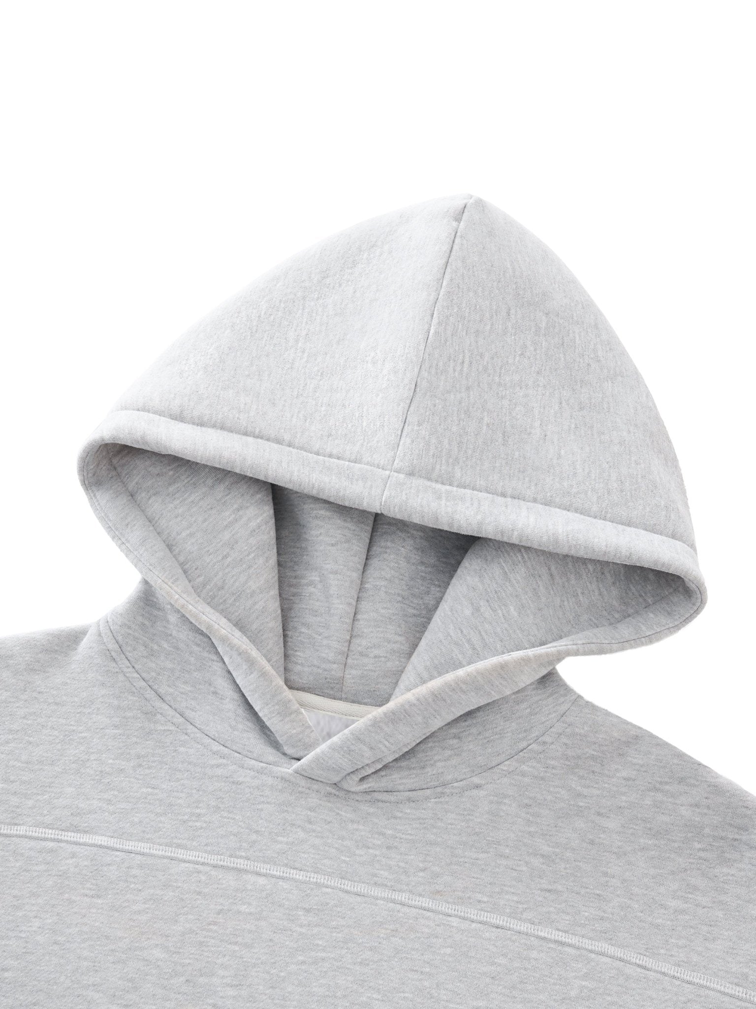 Contrast - Stitched Boxy Fleece Hoodie - Simpleblanks
